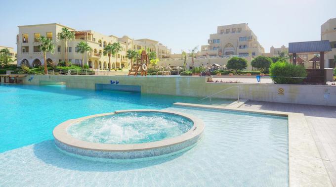 Pool area at Grand Swiss-Belresort Tala Bay Aqaba
