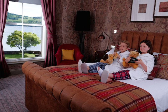 Youngsters relax in luxury at Cameron House