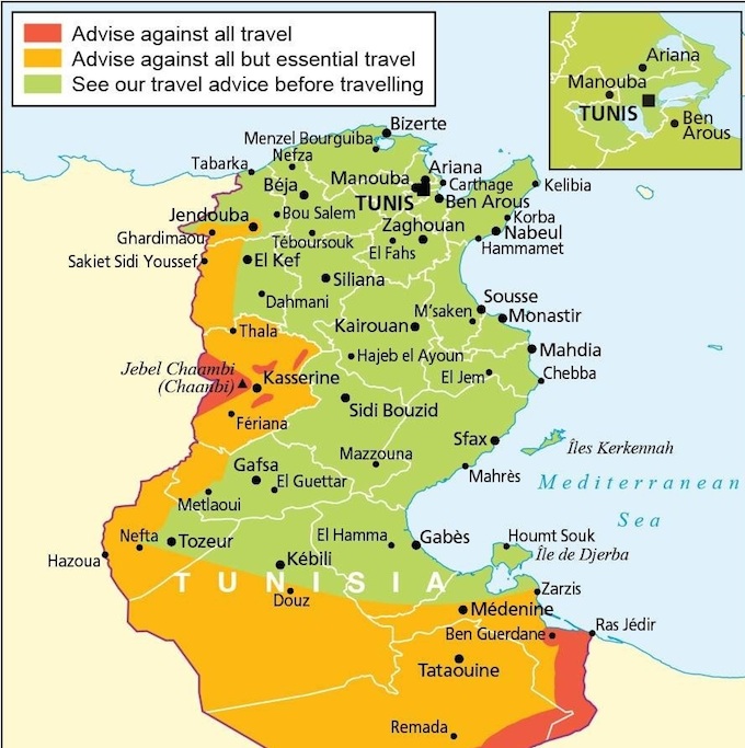 Tunisia map-ok