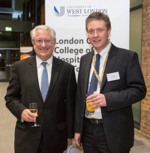 Laurence Geller, CBE (left) with Dean James Edmunds