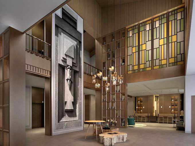 How the hotel’s impressive foyer will look