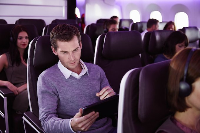 Connecting to WiFi on a Virgin Atlantic Dreamliner